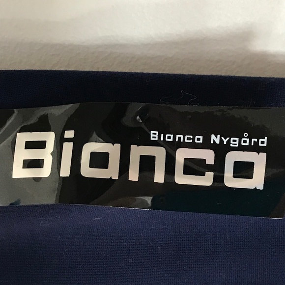 NWT Bianca Nygard Slims Dark Blue Jeggings With Gold Tone Details - Picture 4 of 8